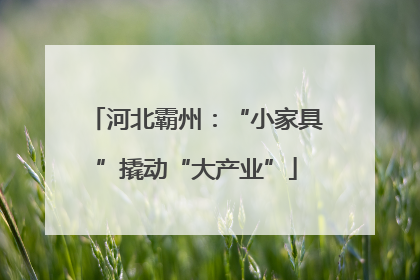 河北霸州：“小家具”撬动“大产业”