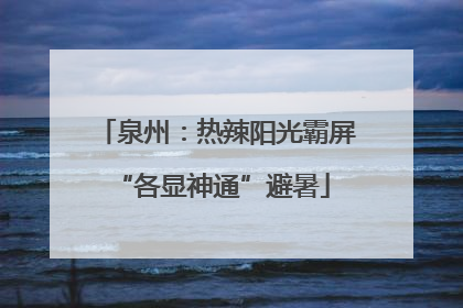 泉州：热辣阳光霸屏 “各显神通”避暑