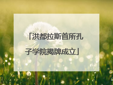 洪都拉斯首所孔子学院揭牌成立