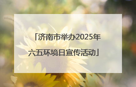 济南市举办2025年六五环境日宣传活动