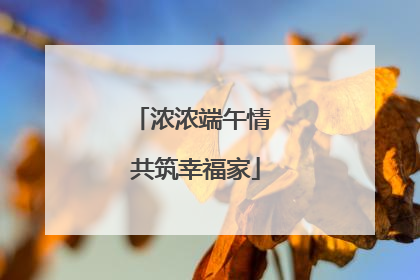 浓浓端午情 共筑幸福家