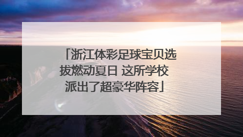 浙江体彩足球宝贝选拔燃动夏日 这所学校派出了超豪华阵容