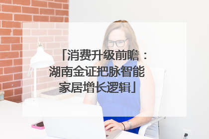消费升级前瞻：湖南金证把脉智能家居增长逻辑