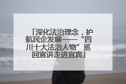 深化法治理念，护航民企发展——“四川十大法治人物”巡回宣讲走进宜宾