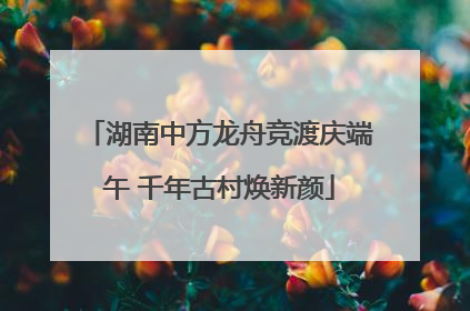 湖南中方龙舟竞渡庆端午 千年古村焕新颜