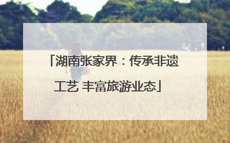 湖南张家界：传承非遗工艺 丰富旅游业态