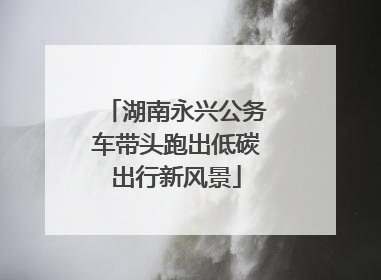 湖南永兴公务车带头跑出低碳出行新风景