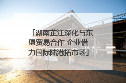 湖南芷江深化与东盟贸易合作 企业借力国际陆港拓市场