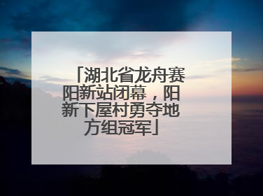 湖北省龙舟赛阳新站闭幕，阳新下屋村勇夺地方组冠军