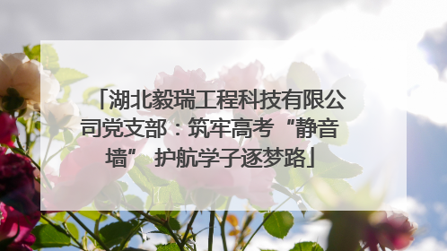 湖北毅瑞工程科技有限公司党支部：筑牢高考“静音墙” 护航学子逐梦路