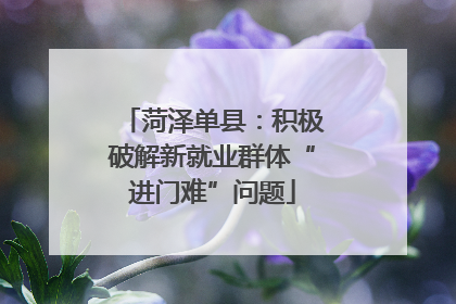 菏泽单县：积极破解新就业群体“进门难”问题
