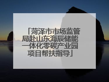 菏泽市市场监管局赴山东海辰储能一体化零碳产业园项目帮扶指导
