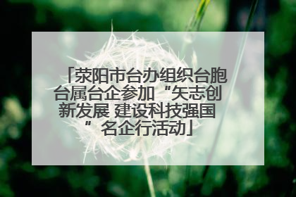 荥阳市台办组织台胞台属台企参加“矢志创新发展 建设科技强国”名企行活动