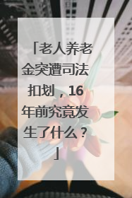 老人养老金突遭司法扣划，16年前究竟发生了什么？