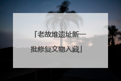 老故堆遗址新一批修复文物入藏