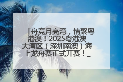 舟竞月亮湾，情聚粤港澳！2025粤港澳大湾区（深圳南澳）海上龙舟赛正式开赛！_深圳新闻网