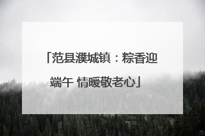 范县濮城镇：粽香迎端午 情暖敬老心