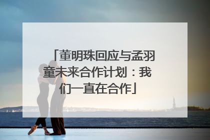 董明珠回应与孟羽童未来合作计划：我们一直在合作