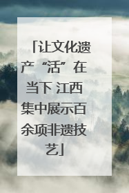 让文化遗产“活”在当下 江西集中展示百余项非遗技艺