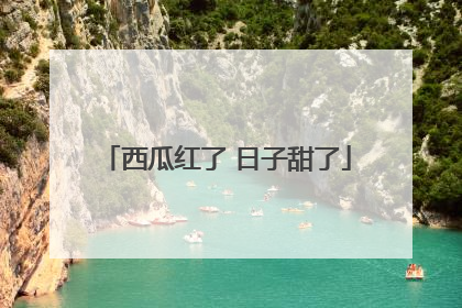 西瓜红了 日子甜了