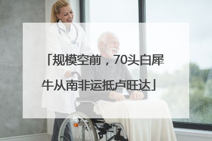 规模空前，70头白犀牛从南非运抵卢旺达