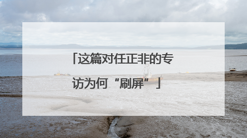 这篇对任正非的专访为何“刷屏”