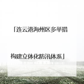 连云港海州区多举措构建立体化防汛体系