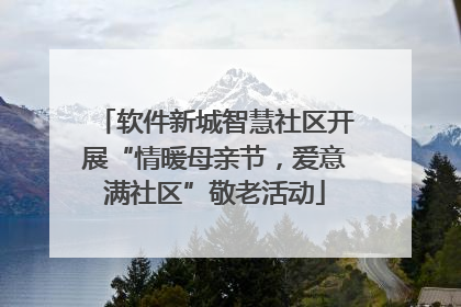 软件新城智慧社区开展“情暖母亲节，爱意满社区”敬老活动