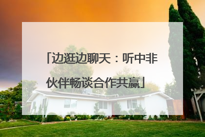 边逛边聊天：听中非伙伴畅谈合作共赢