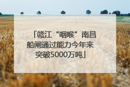 赣江“咽喉”南昌船闸通过能力今年来突破5000万吨
