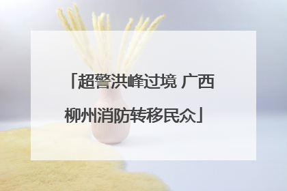 超警洪峰过境 广西柳州消防转移民众