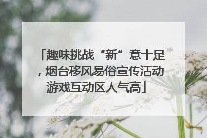 趣味挑战“新”意十足，烟台移风易俗宣传活动游戏互动区人气高