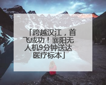 跨越汉江，首飞成功！襄阳无人机9分钟送达医疗标本