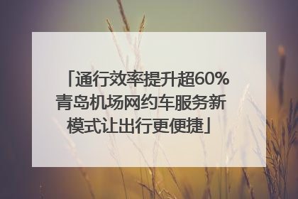 通行效率提升超60% 青岛机场网约车服务新模式让出行更便捷