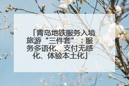青岛地铁服务入境旅游“三件套”：服务多语化、支付无感化、体验本土化