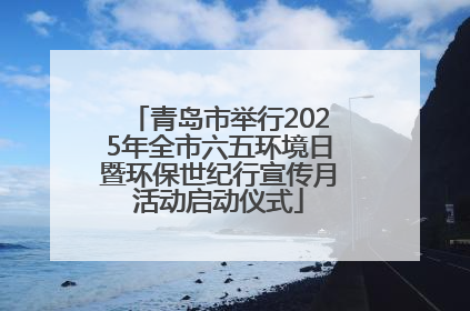 青岛市举行2025年全市六五环境日暨环保世纪行宣传月活动启动仪式