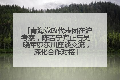 青海党政代表团在沪考察，陈吉宁龚正与吴晓军罗东川座谈交流，深化合作对接