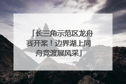 长三角示范区龙舟赛开桨！边界湖上同舟竞渡展风采