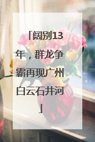 阔别13年，群龙争霸再现广州白云石井河