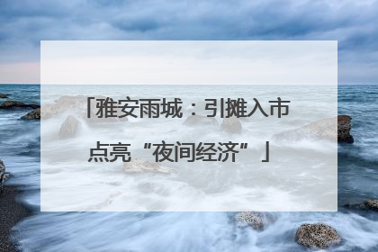 雅安雨城：引摊入市 点亮“夜间经济”