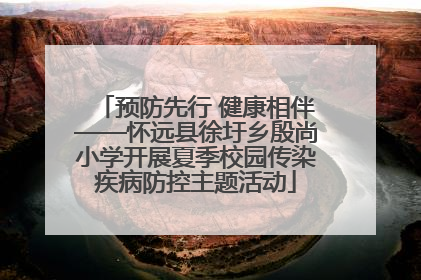 预防先行 健康相伴——怀远县徐圩乡殷尚小学开展夏季校园传染疾病防控主题活动