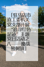 驻马店市直工委机关党支部开展“追寻红色足迹”主题党日活动之八——鏖战独树镇