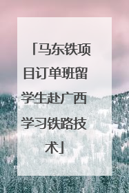 马东铁项目订单班留学生赴广西学习铁路技术