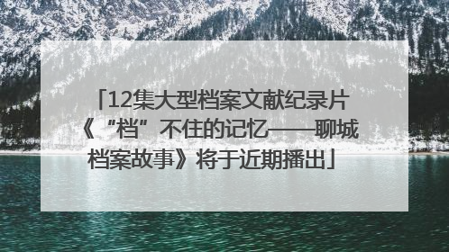 12集大型档案文献纪录片《“档”不住的记忆——聊城档案故事》将于近期播出