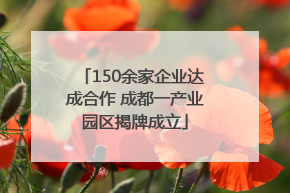 150余家企业达成合作 成都一产业园区揭牌成立