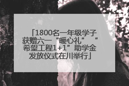 1800名一年级学子获赠六一“暖心礼” “希望工程1+1”助学金发放仪式在川举行