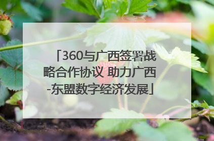 360与广西签署战略合作协议 助力广西-东盟数字经济发展