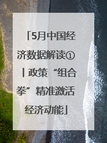 5月中国经济数据解读①丨政策“组合拳”精准激活经济动能