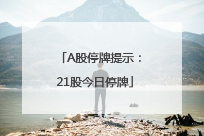 A股停牌提示：21股今日停牌